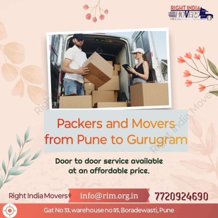Packers and Movers from Pune to Gurugram